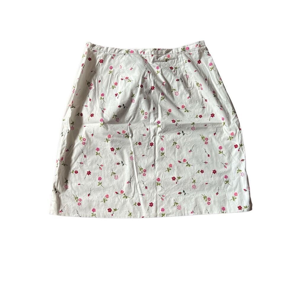 Vintage Y2K fairy boho embroidered floral skirt